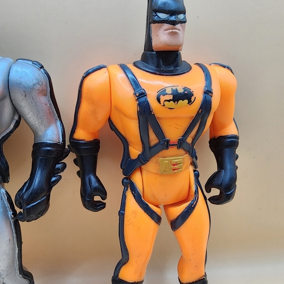 1993 Batman Animated Series Sky Dive Gold Batman Action Figures Lot Kenner 5" - Picture 4 of 5